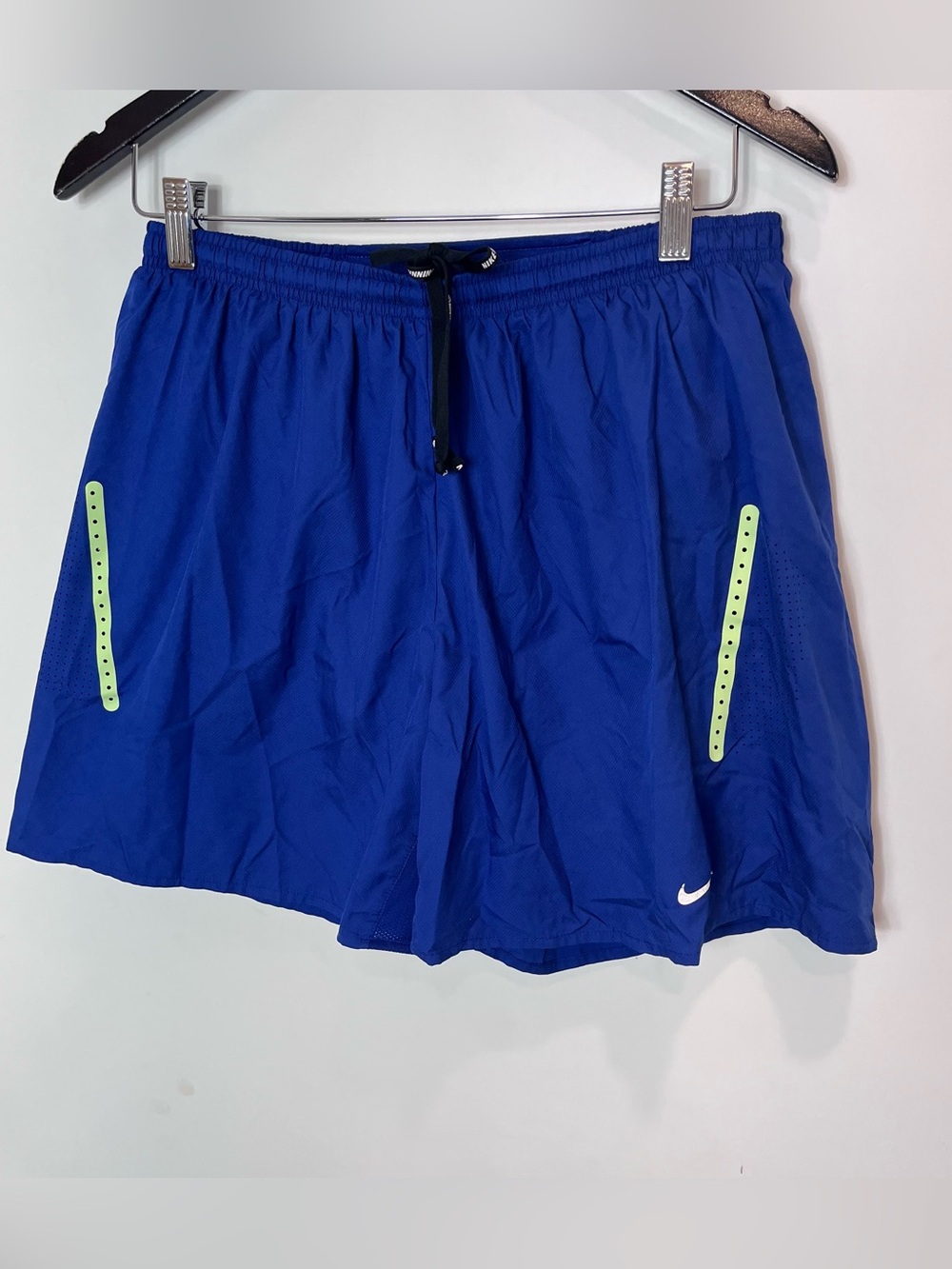 Nike Blue Running Shorts Reflective Accents Size Large Active Athletic Gym